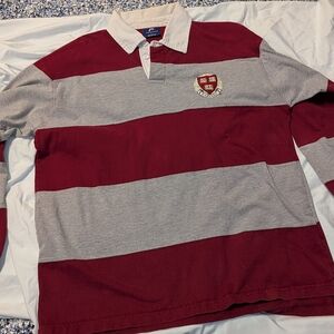 Striped Rugby Shirt with Crest
